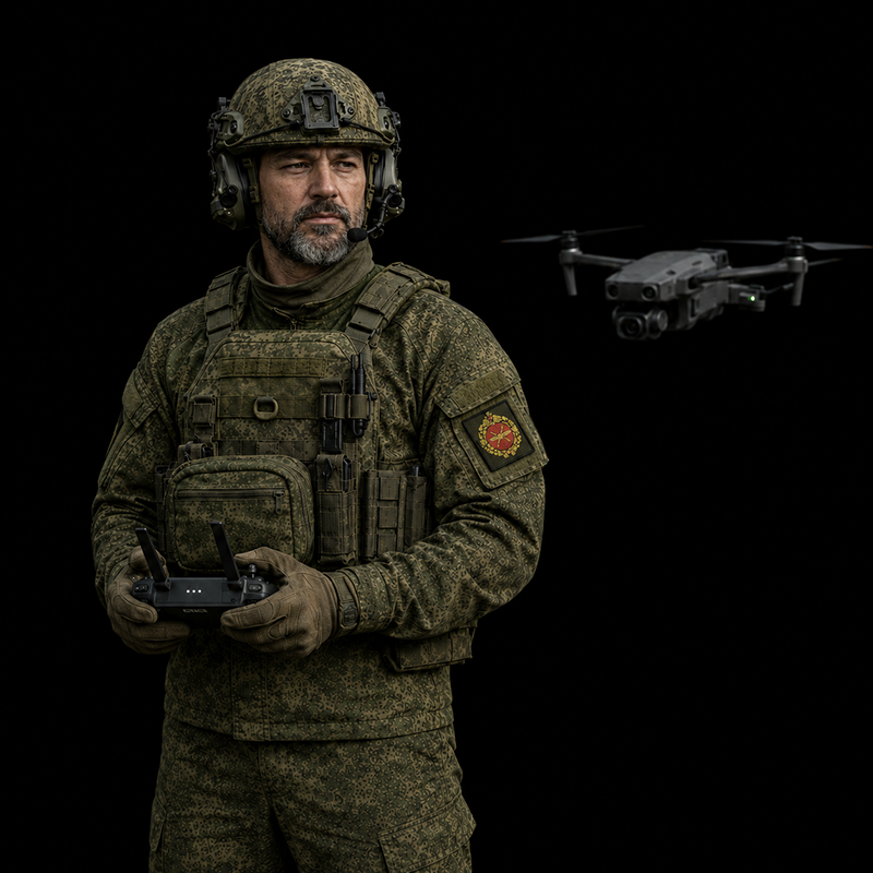 боец ВБС с дроном